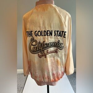 Golden State California Women's Jacket - Cream/Multi size S EUC